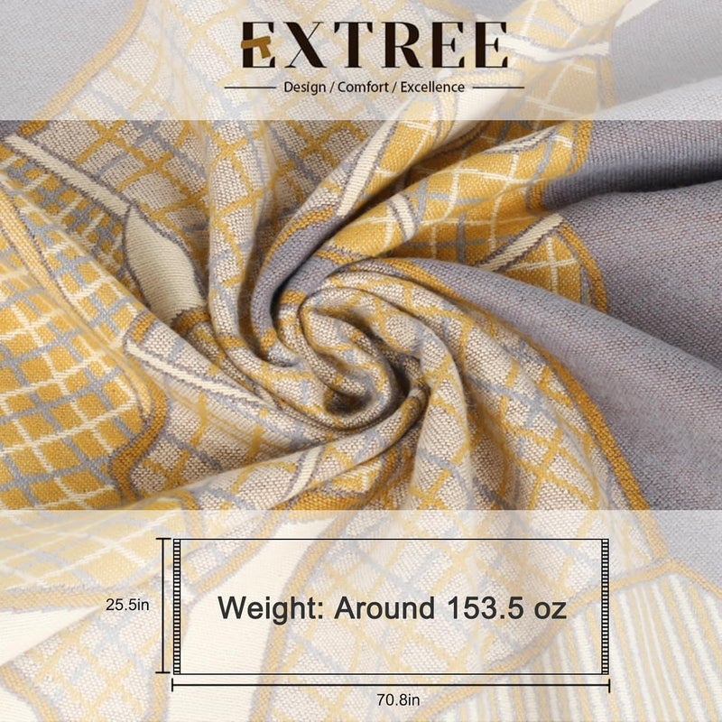 EXTREE Scarfs for Women Pashmina Silky Shawl Wrap for Evening Dressing Blanket Open Front Poncho Cape - Image 3